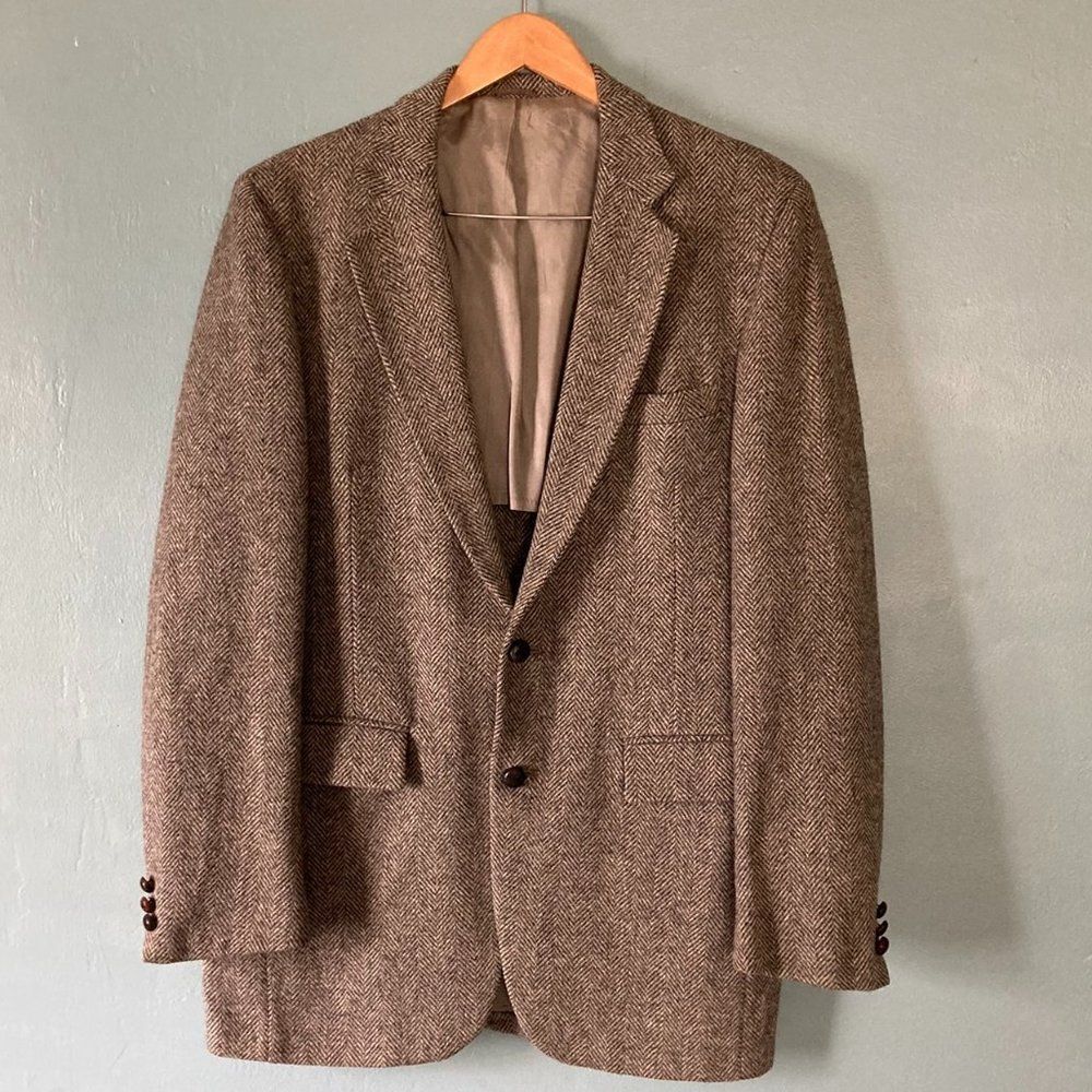 Northampton light gray tweed 2 button lined wool vintage sport coat - Picture 1 of 8